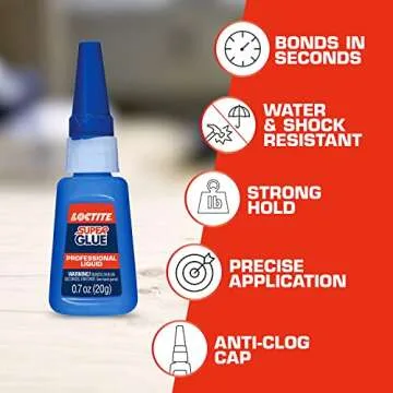 Loctite Super Glue Professional Liquid, 20 Gram Bottle, 2 Pack - Clear Superglue for Plastic, Wood, Metal, Crafts, & Repair, Instant Glue Adhesive, Quick Dry