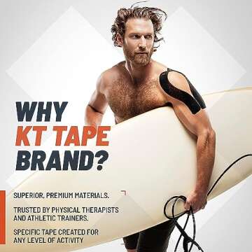 KT Tape PRO Extreme, Synthetic Jumbo Kinesiology Athletic Tape, 150 Count, 10” Precut Strips, Blac...