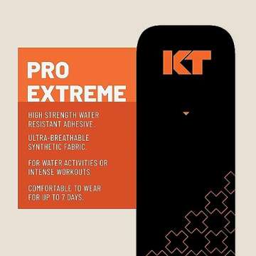KT Tape PRO Extreme Kinesiology Tape 150 Count Black
