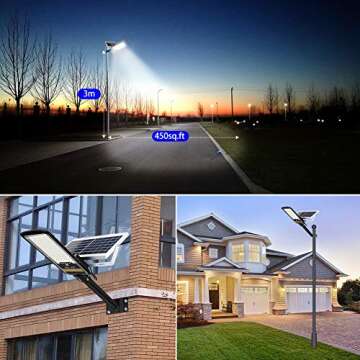 RuoKid Solar Street Lights - 16000lm IP67 Waterproof Lamp