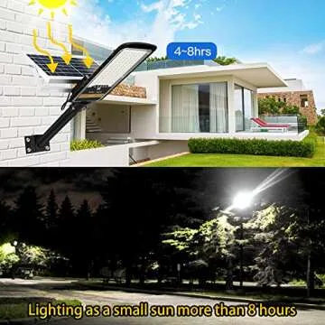 RuoKid Solar Street Lights - 16000lm IP67 Waterproof Lamp