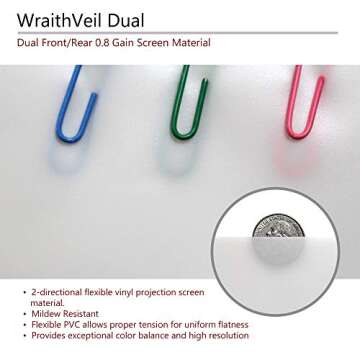 Elite Screens Yard Master Tension Series, 150-inch 16: 9 Projector Screen, Outdoor Electric Motorized Outdoor Front/Rear Wraith Veil Dual Projection Movie Screen, OMS150HT-Electrodual