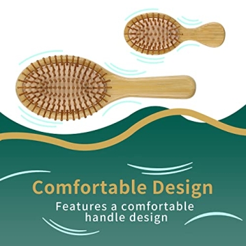 Eco-Friendly Bamboo Hair Brush Set for All Hair Types