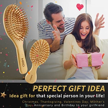 Eco-Friendly Bamboo Hair Brush Set for All Hair Types