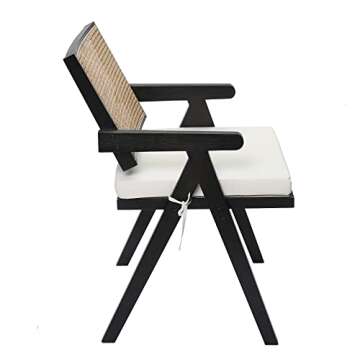 QEIUZON Modern Rattan Dining Chairs Set of 2 - Elegant & Durable