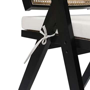 QEIUZON Modern Rattan Dining Chairs Set of 2 - Elegant & Durable