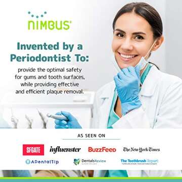 NIMBUS NIMBY Kid's Extra Soft Toothbrushes for Sensitive Teeth and Receding Gums, Periodontist Design Plaque Remover Travel Toothbrush, Individually Wrapped (4 Pack, Colors May Vary)