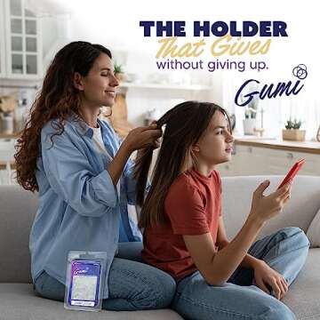 Gumi Clear Elastics 1 inch Large Hair Bands for All Styles