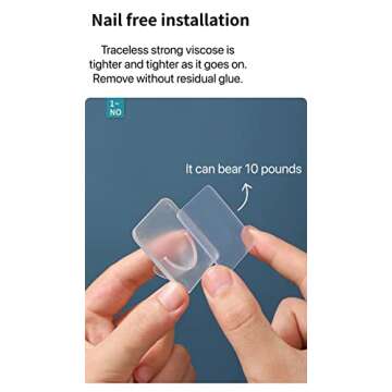 Adhesive Shower Curtain Rod Holder No Drilling,Set of 4,No Slippage Wall Mount Retainer of Shower Rods for Bathroom(Shower Curtain Rod Not Included)