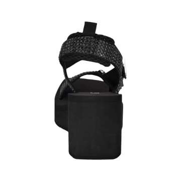 Guess Women's DAWSIN Sandal, Black 001, 8