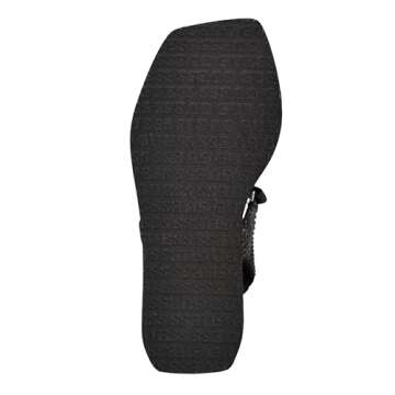 Guess Women's DAWSIN Sandal, Black 001, 8