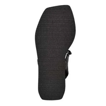 Guess Women's DAWSIN Sandal, Black 001, 8