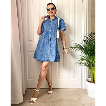 Stylish GRAPENT Casual Summer Blue Dress for Women