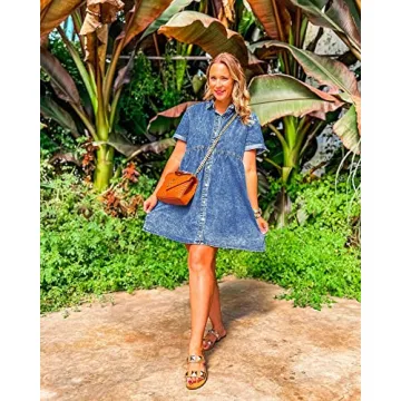 Stylish GRAPENT Casual Summer Blue Dress for Women