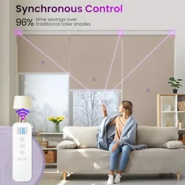 Astomi Custom Motorized Roller Shades with Smart Control