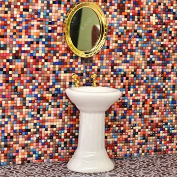 iLAND Mini Mirrors Set for Dollhouse Decor - 4pcs