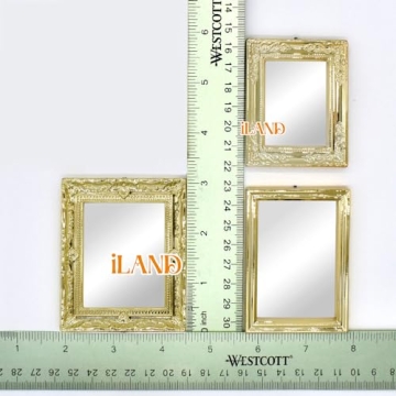 iLAND Mini Mirrors Set for Dollhouse Decor - 4pcs