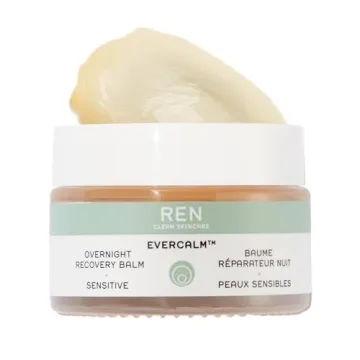 REN Clean Skincare Nighttime Facial Moisturizer - Evercalm Overnight Recovery Balm for Face and Body...