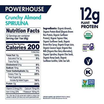 SHANTI BAR Vegan Organic Superfood Protein Bar | 10g Plant Based Protein | Raw Paleo Gluten Free Sna...