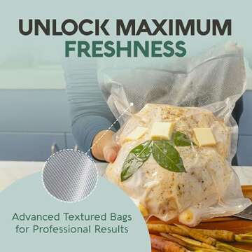 Avid Armor Vacuum Sealer Bags, Vac Seal Bags for Food Storage, Freezing, and Sous Vide Cooking, Non-...