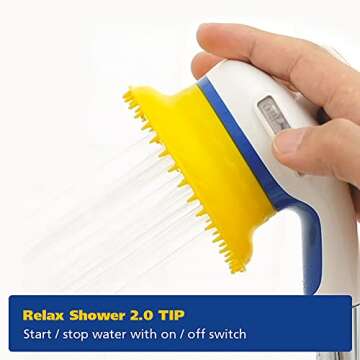 PETHROOM Relax Shower - Pet Bathing Tool | Shower Scrubber | Remove Shampoo Residue and Loose Fur Wh...