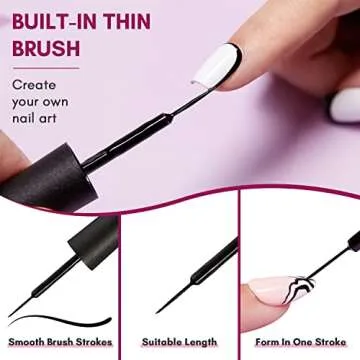 Makartt Gel Nail Polish Liner Set for French Nail Art