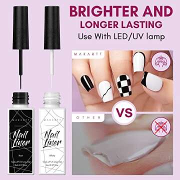 Makartt Gel Nail Polish Liner Set for French Nail Art
