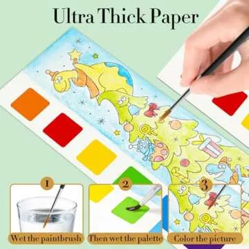 JCREN Portable Watercolor Painting Book for Kids