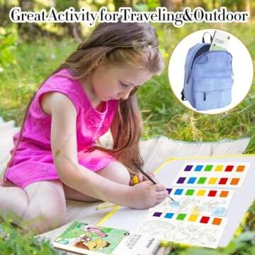 JCREN Portable Watercolor Painting Book for Kids