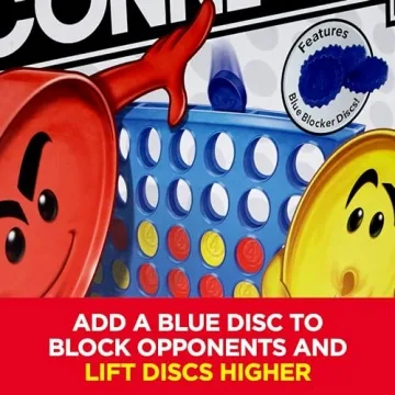 Hasbro Connect 4 Strategy Game with Blocker Discs for Kids