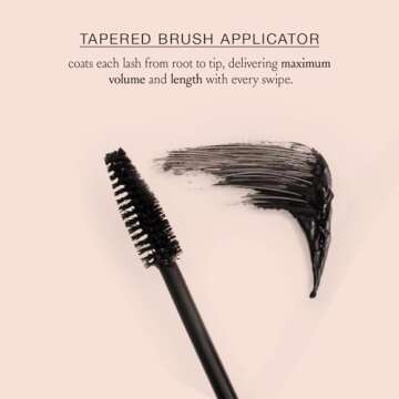 BOOM! Bold Mascara by Cindy Joseph - Waterproof Volumizing Mascara for Bold Lashes – Hypoallergenic Mascara for Sensitive Eyes (Jet-Black)