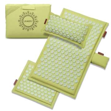 UNMERA Acupressure Mat and Pillow Set,Natural Premium Linen & Coconut Fiber Filling,FSA/HSA Eligible...