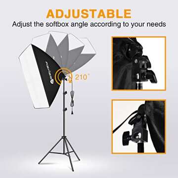 Yesker Softbox Photography Lighting Kit for Perfect Lighting
