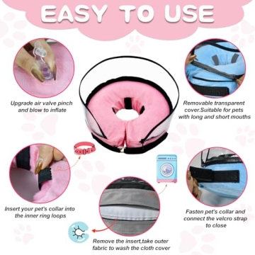 MRSOHRET Dog Inflatable Cone for All Size Dogs