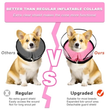 MRSOHRET Dog Inflatable Cone for All Size Dogs