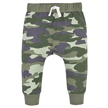 Gerber Baby Boys' Toddler 3-Pack Jogger Pants, Camo, 3T