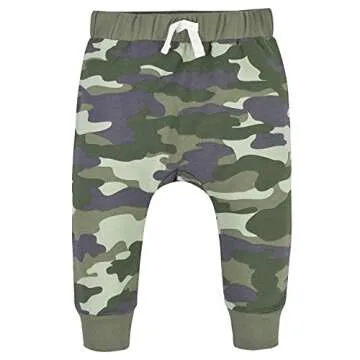 Gerber Baby Boys' Toddler 3-Pack Jogger Pants, Camo, 3T