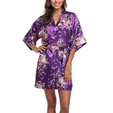 Stunning Women's Floral Silk Kimono Robes for Bridesmaids and Sleepwear