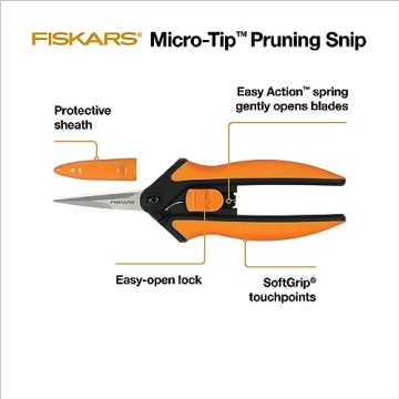 Fiskars Micro-Tip Pruning Snips for Precision Pruning