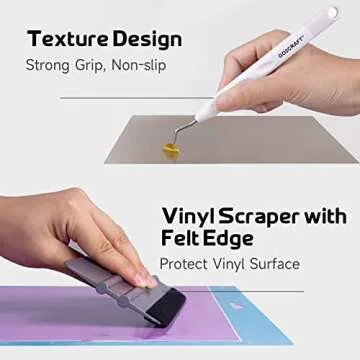 GO2CRAFT All-in-One Accessories Bundle for Cricut Makers and All Explore Air, 90Pcs Ultimate Tools and Accessories with Vinyl, Weeding Tools, Transfer Tape, Crafting Starter Kit for Cricut Projects