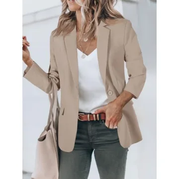 Cicy Bell Women's Open Front Blazer for All Seasons