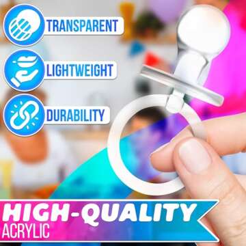 48Pcs Customizable Baby Shower Pacifiers for Games