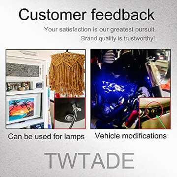 10Pcs Rocker Switch ON/OFF SPST Toggle Switch Pre-Wired 6A/250V