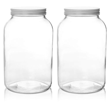1-Gallon Glass Mason Jars with Airtight Lids for Fermenting