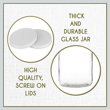 1-Gallon Glass Mason Jars with Airtight Lids for Fermenting