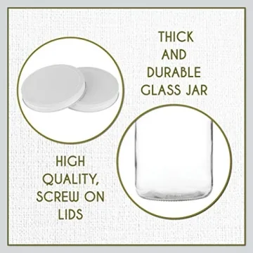 1-Gallon Glass Mason Jars with Airtight Lids for Fermenting