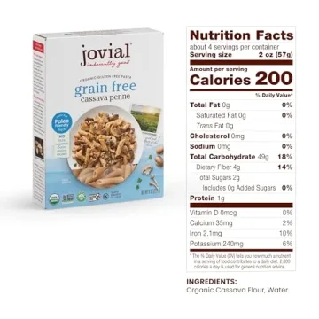 Gluten-Free Jovial Cassava Penne - Healthy Pasta Alternative