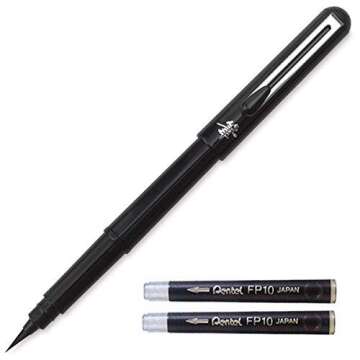Pentel Arts Portable Pocket Brush Pen (Medium Point), 1Pen & 2Refills