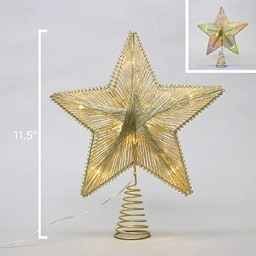 Philips 11.5" Gold Star Treetopper with LED Lights