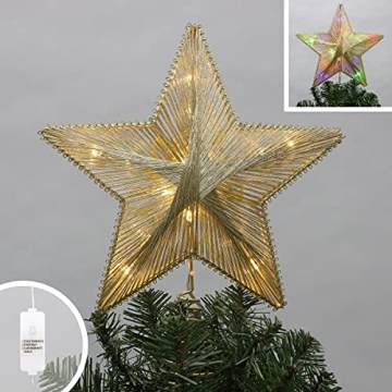 Philips 11.5" Gold Star Treetopper with LED Lights